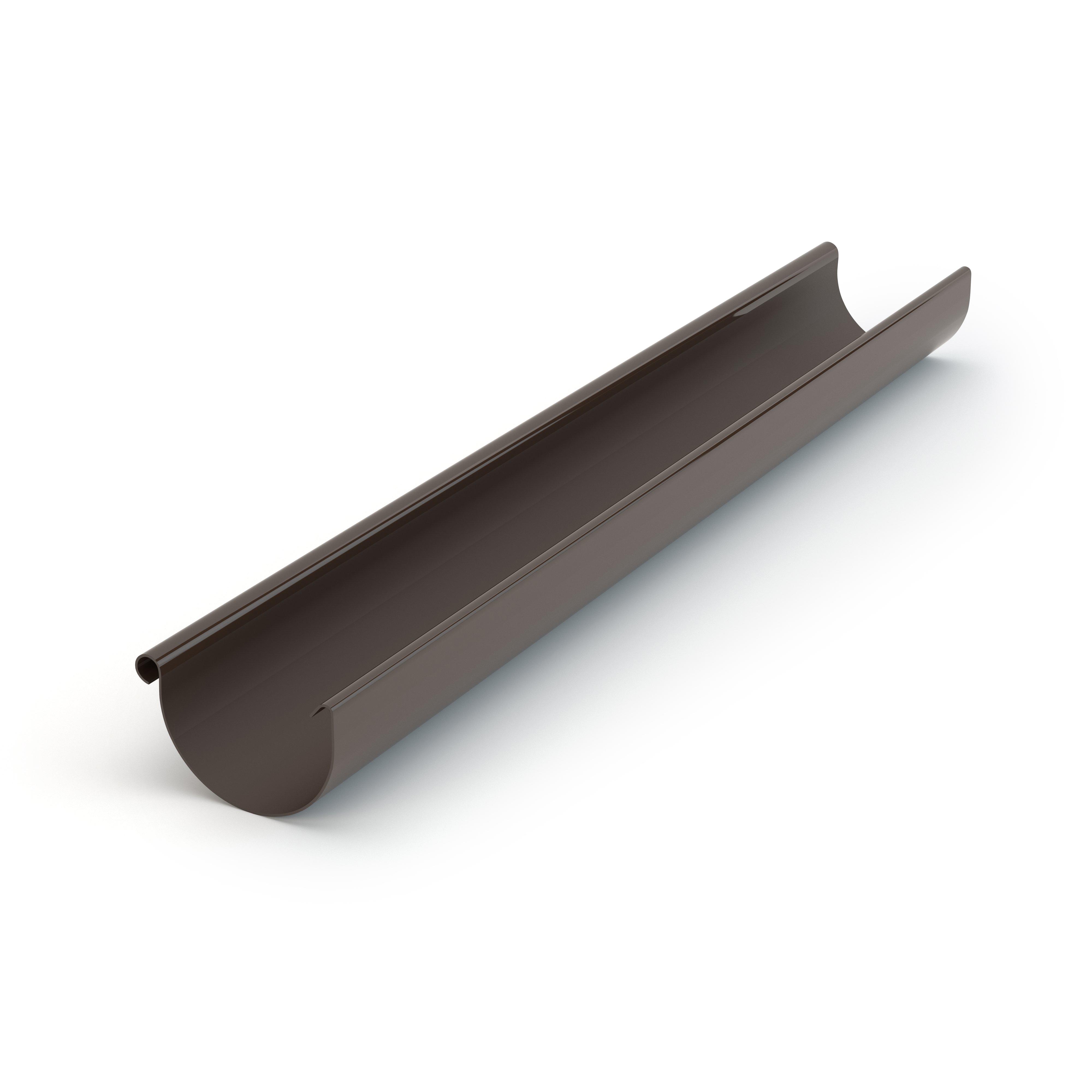 Жолоб водостічний Gamrat 75 мм 3 м Темно-коричневий - фото 2