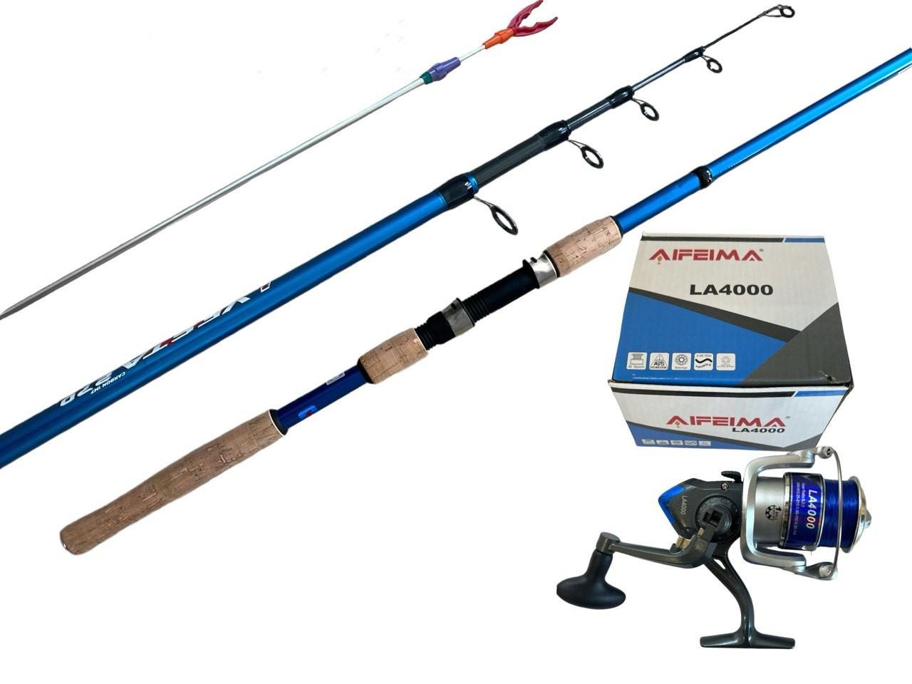 Спінінг Weida VESTA 80-160 г 3,0 м/Котушка FEIMA LA4000 з ліскою з підставкою для спінінга (2206587483)