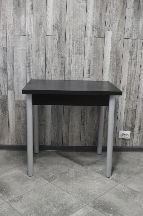 Стіл Оскар розкладний для кухні60х80/80х120х75 см Чорний/Білий