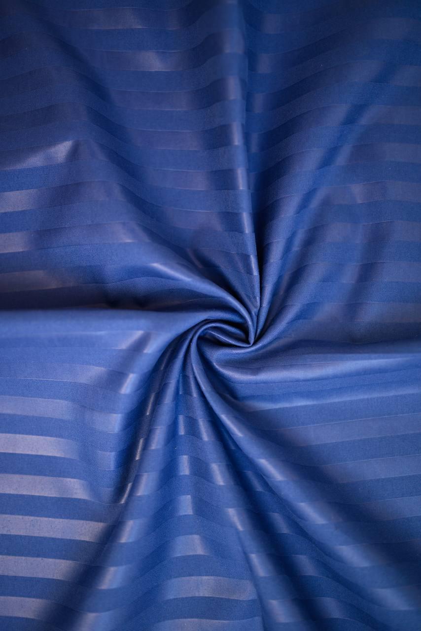 Комплект постельного белья Signorina Siena из страйп-сатина двуспальный 50х70 см/70х70 см Синий (0016D) - фото 5