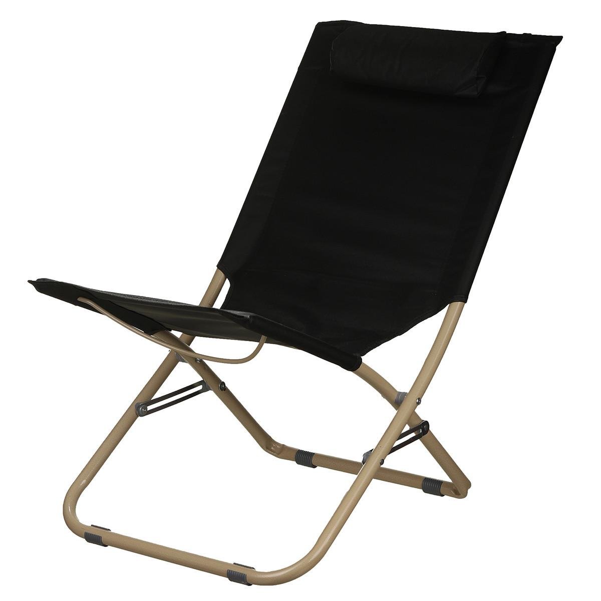 Кресло туристическое раскладное Stenson MH-3304 110х47 см Black (iz12701)