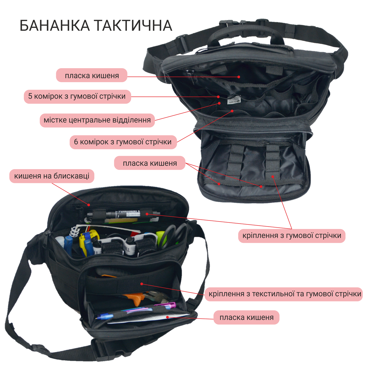 Сумка поясная медицинская Derby Crossbag-1 Мультикам (2044861327) - фото 6