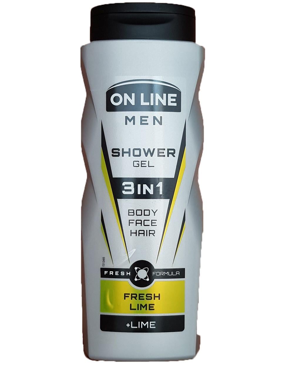 Гель для душу On Line Fresh Lime 3в1 чоловічий 400 мл