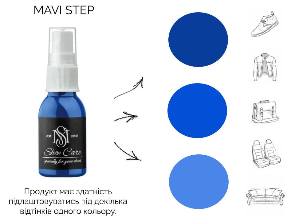 Жир норки для обуви MAVI STEP-Grease Spray 25 мл Ярко-синий (E03/122/025) - фото 3