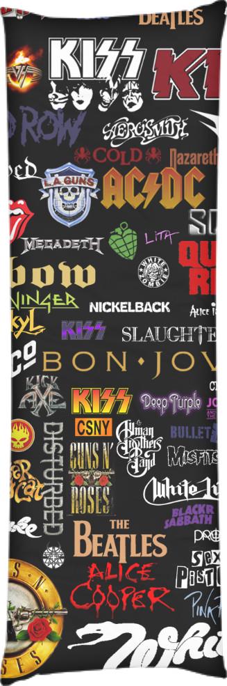 Подушка дакимакура Rock Groups Рок Группы 50x150 см (13545851)