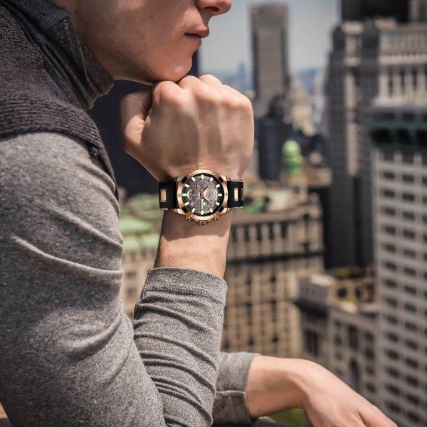 Годинник наручний чоловічий MegaLith 0140M/Rubber Band Black (2595136851) - фото 5 Годинник наручний чоловічий MegaLith 0140M/Rubber Band Black (2595136851) - фото 5