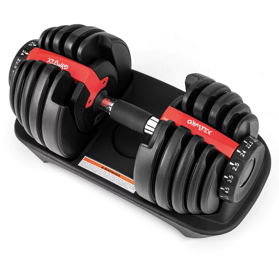 Гантель розбірна регульована Gymtek 2,5-24 кг Червоний - фото 3 Гантель розбірна регульована Gymtek 2,5-24 кг Червоний - фото 3