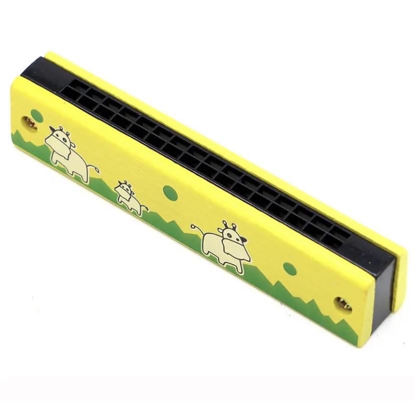 Губная гармошка деревянная Желтый (13053383) - фото 1