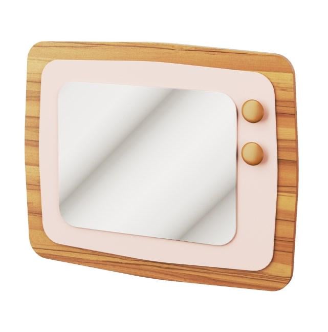 Зеркало настенное Світ Меблів Колибри из ДСП Орех Марино Розовый (6598)