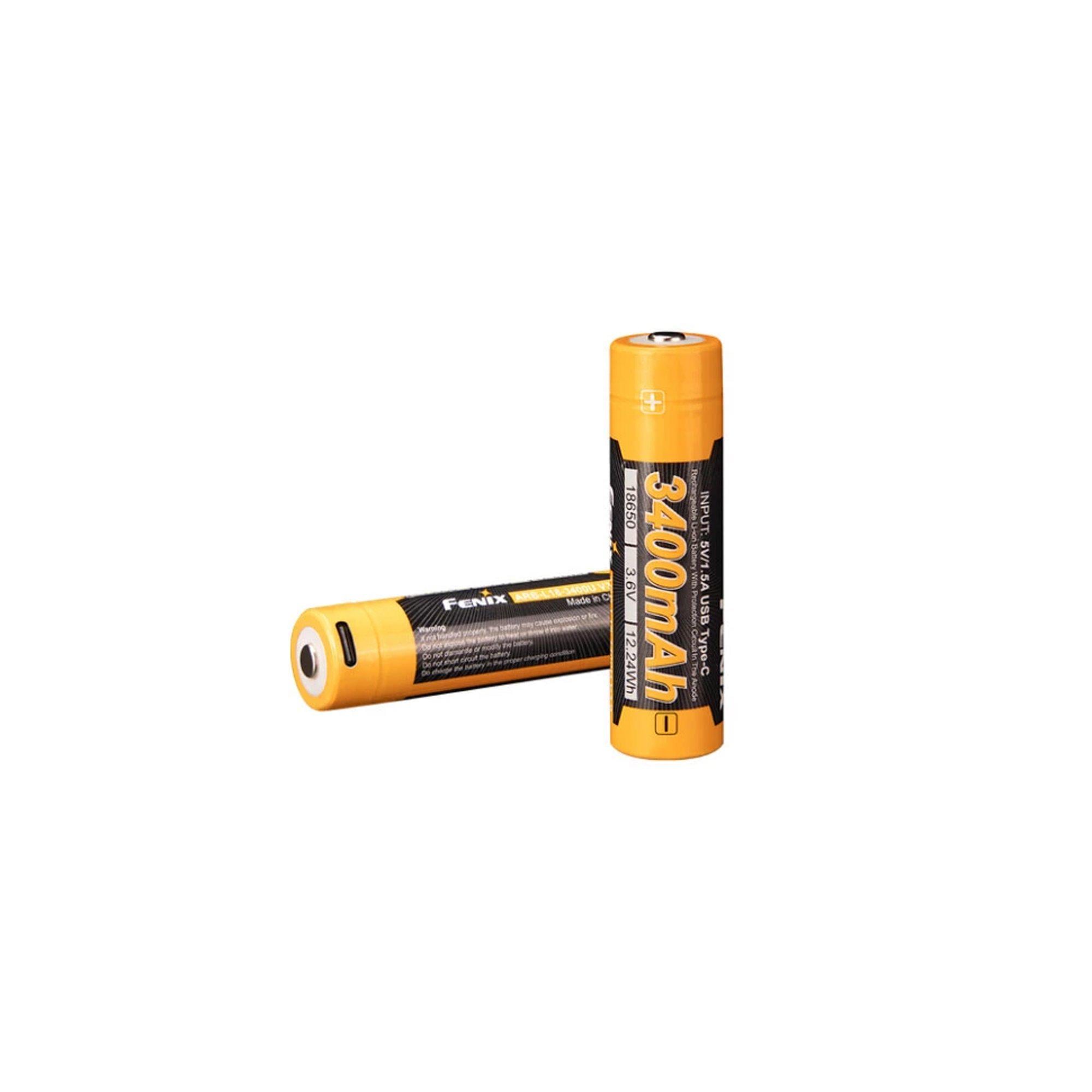 Батарейки Fenix АКБ 18650 3400 mAh Li-ion V3.0 Type-C