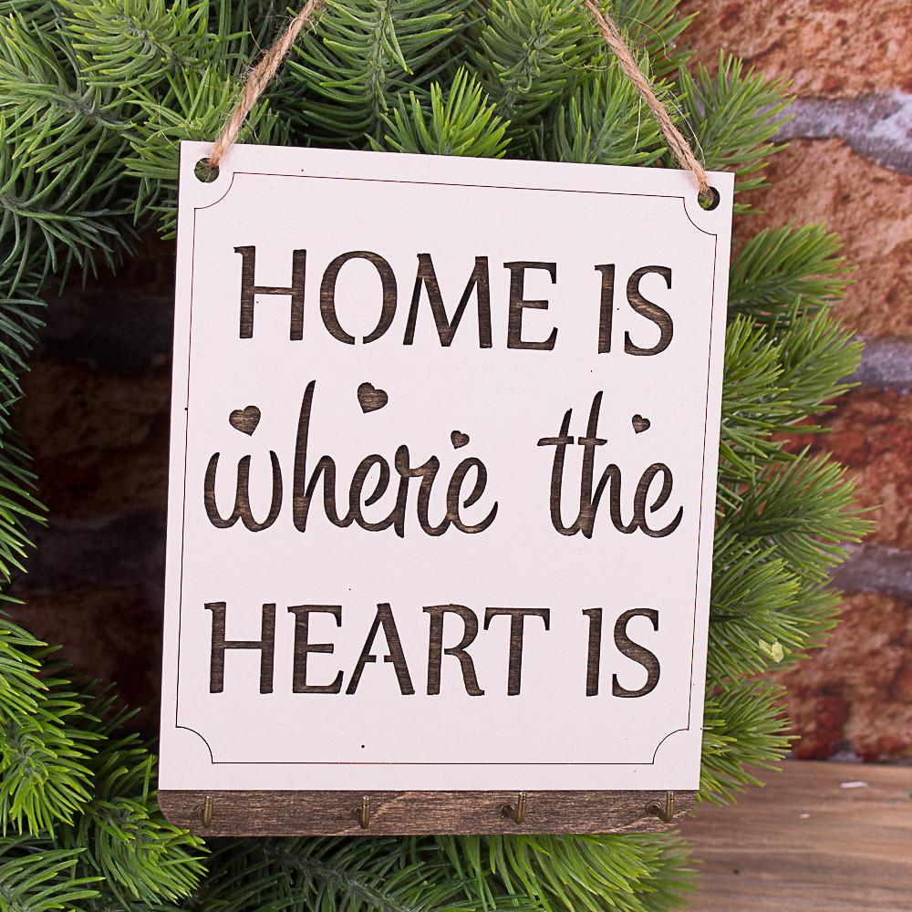 Подвесная ключница Home is where the heart is (4339-2)