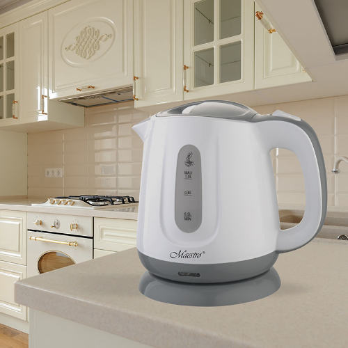 Електрочайник Maestro MR-013-GREY дисковий 1 л 900-1100W Сірий (1756662488) - фото 2