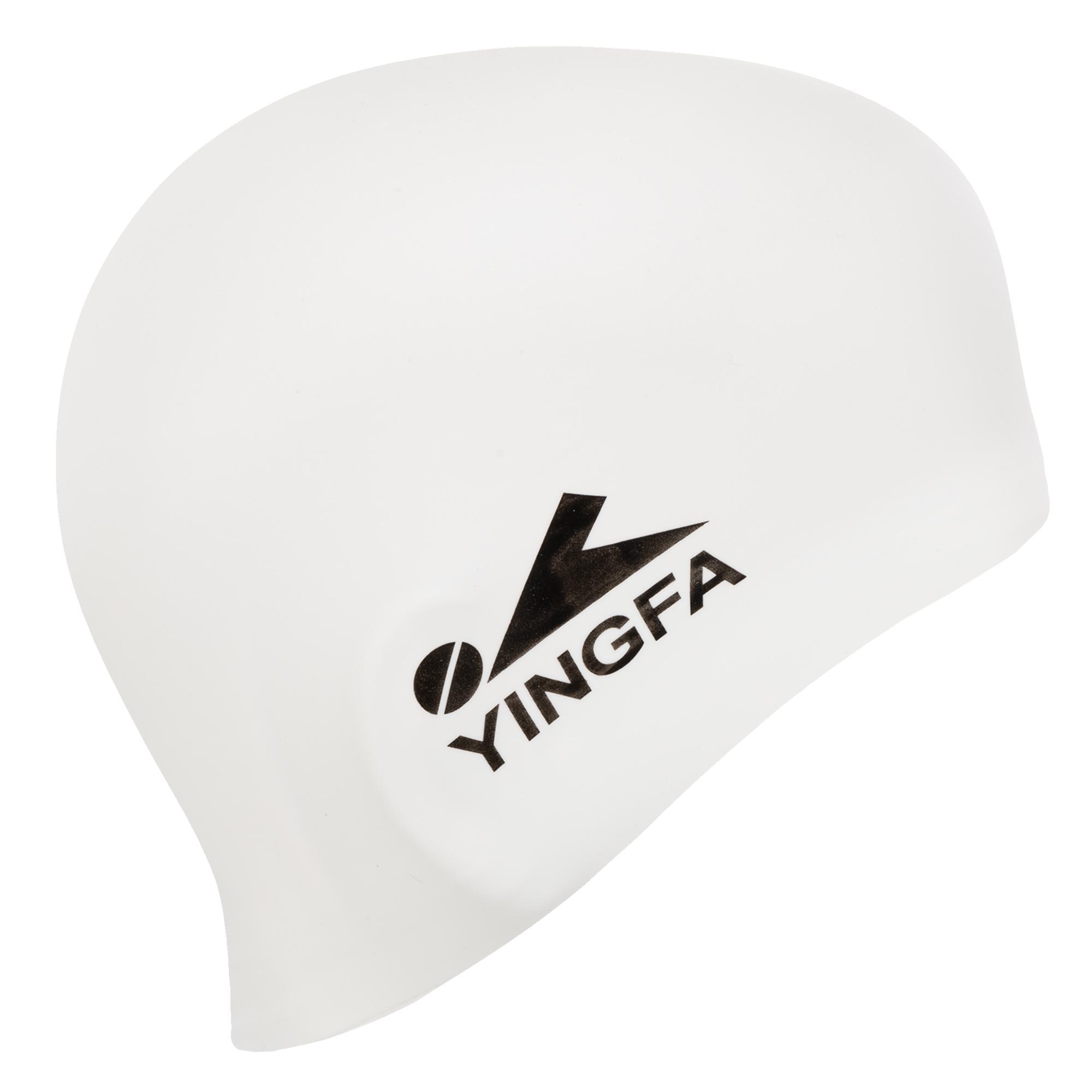 Шапочка для плавания для взрослых YINGFA ROUND C0072 силиконовая S Белый (C0072_Белый_S)