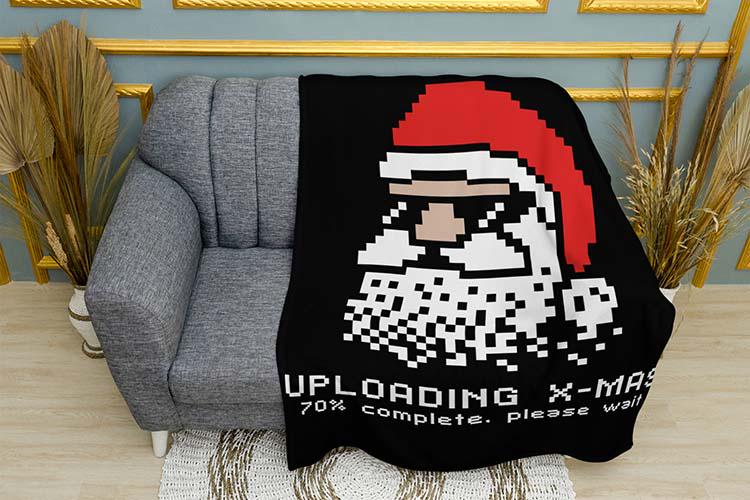 Плед плюшевый Stylish Santa Claus однослойный 150х210 см (114519-1)