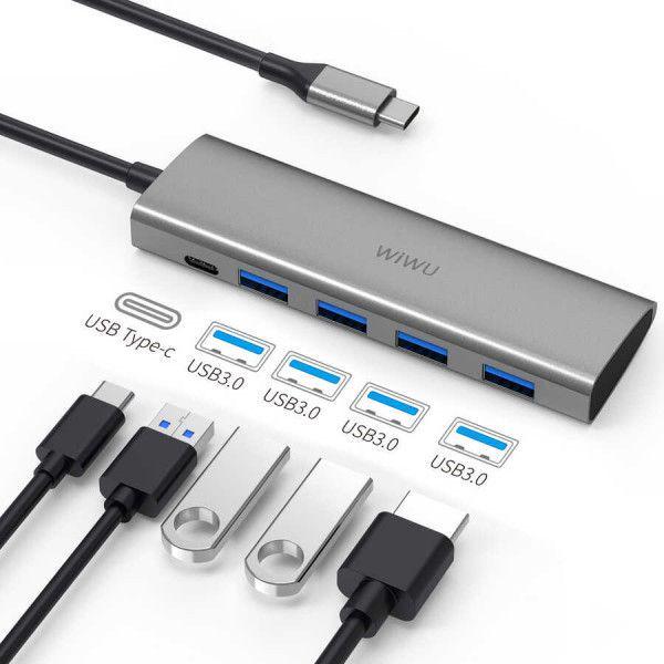 USB-хаб WIWU Alpha 631STR Gray - фото 4 USB-хаб WIWU Alpha 631STR Gray - фото 4