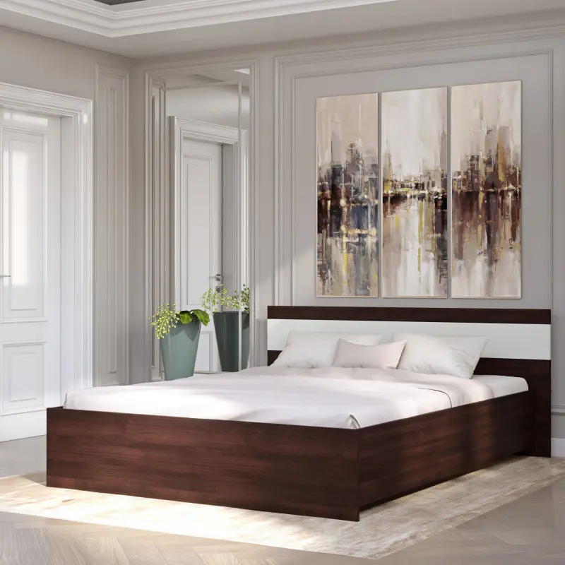 Ліжко двоспальне Соната 160х200 см Венге темний/Білий (26759512) - фото 2 Ліжко двоспальне Соната 160х200 см Венге темний/Білий (26759512) - фото 2