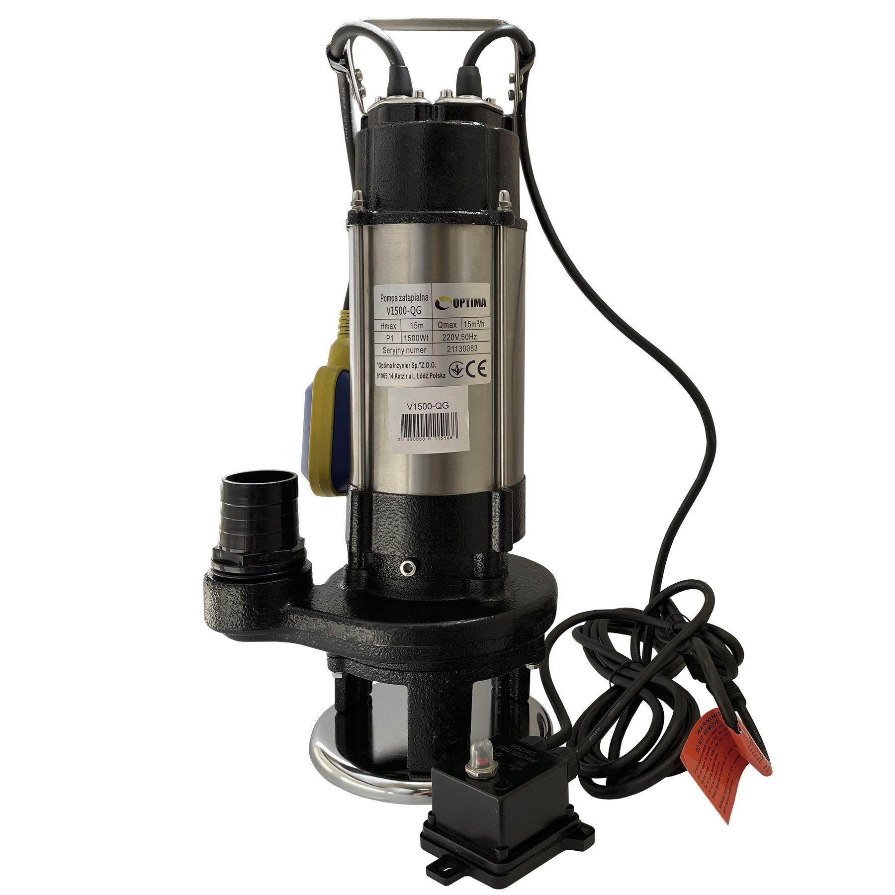 Насос фекальный с режущим механизмом Optima V1500-QG 1,5 кВт (GSR-000011516)