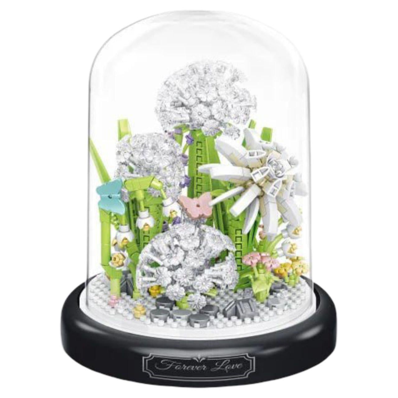 Конструктор Белые одуванчики P1289 660 дет. 11х11х14 см Белый (32040842)