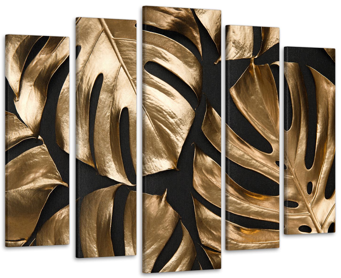 Картина модульна Абстракція Монстера 110х160 см (Art-426_5)