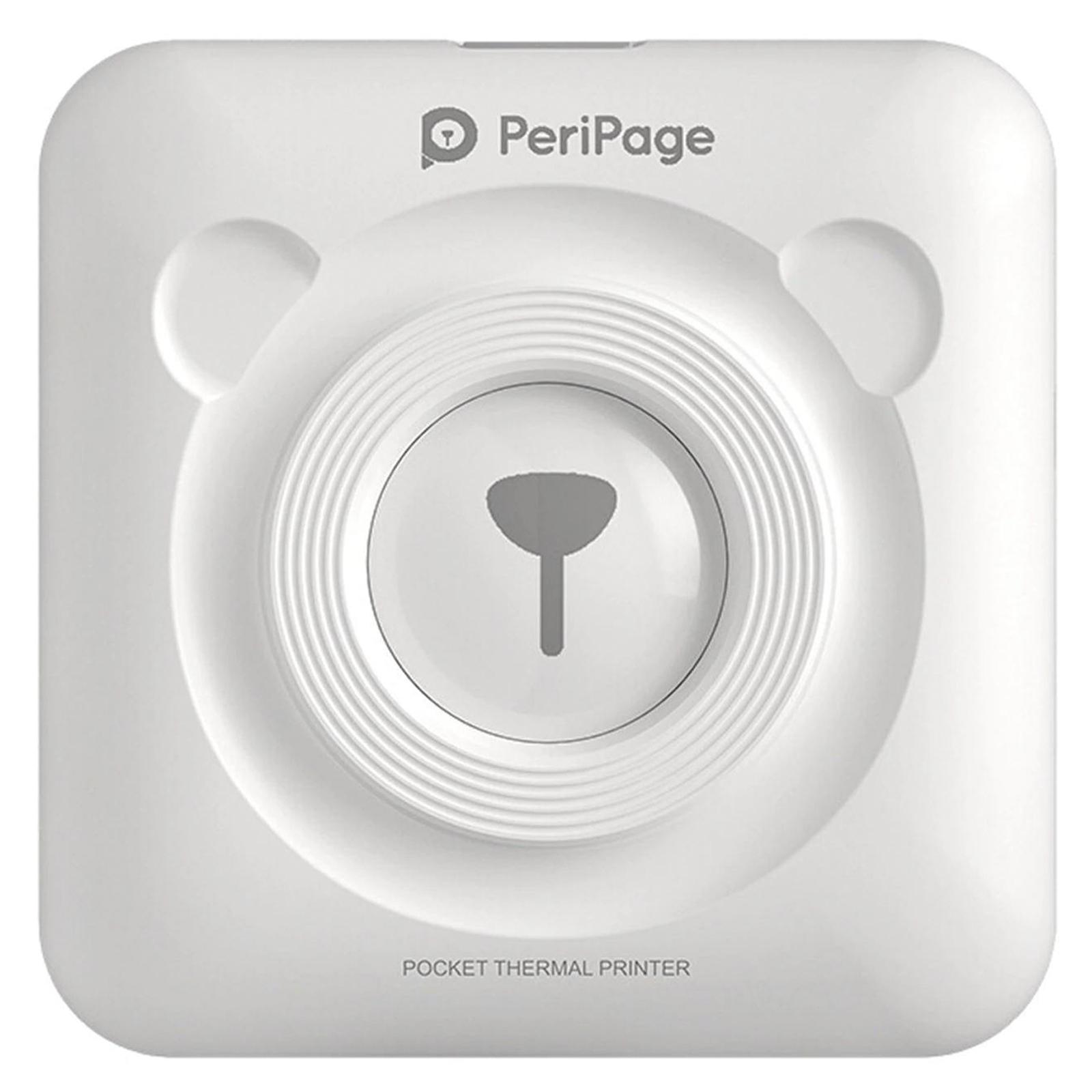 Термопринтер для смартфона PeriPage A6 портативний з Bluetooth Білий