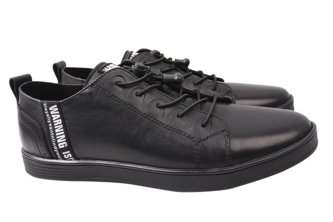 Кеды мужские Marion из кожи на низком ходу на шнуровке р. 44 Черный (28-21DTS)