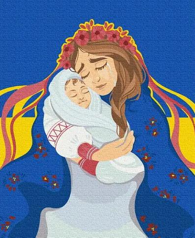 Картина по номерам Brushme Патриотическая Мамочка Украина Anastasiia Kasarda 40х50 см в термопакете (BS53077) Картина по номерам Brushme Патриотическая Мамочка Украина Anastasiia Kasarda 40х50 см в термопакете (BS53077)