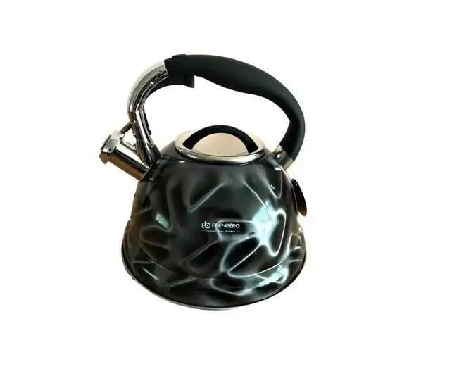 Чайник зі свистком для індукційних плит Edenberg EB-1911 металевий 3 л Сірий (2530556618) - фото 1