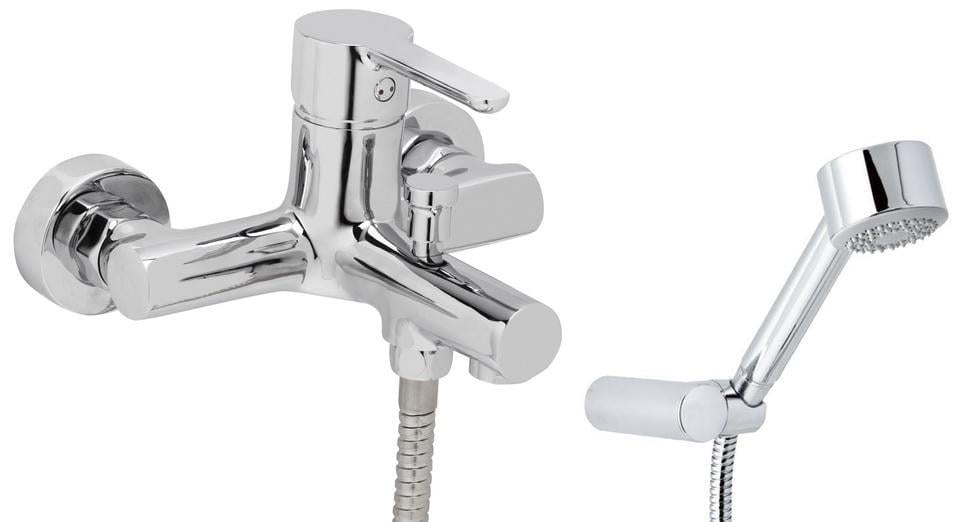 Смеситель для ванны GENEBRE Oslo с душевым гарнитуром (20516)