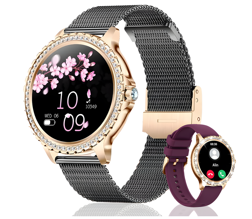 Смарт-годинник жіночий Mirabella з дзвінками та змінними ремінцями Smart watch для iPh