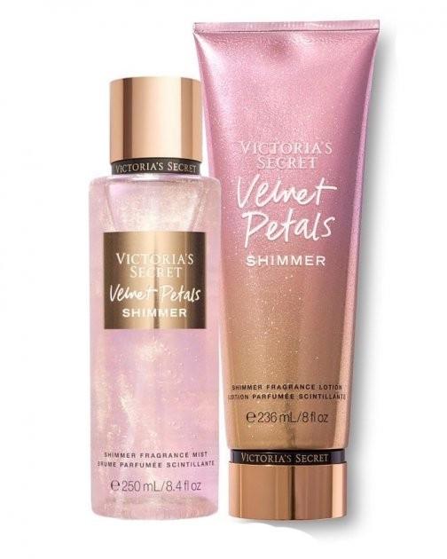 Набор косметики Victoria Secret Velvet Petals Shimmer спрей 250 мл/лосьон 236 мл (2094754594) - фото 1