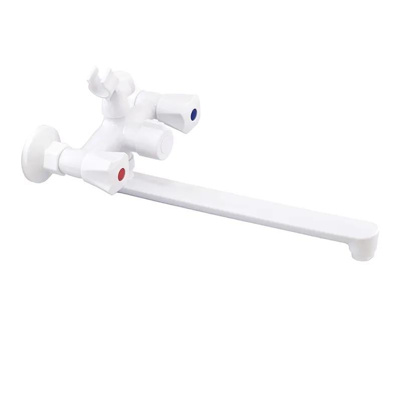 Смеситель для ванны PLAMIX OMEGA-140 Euro без шланга/лейки White (PM0648)