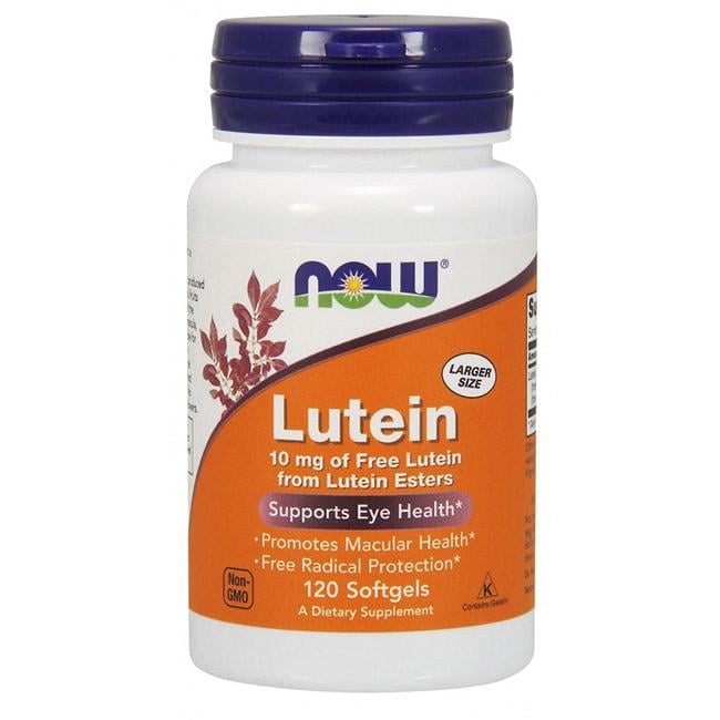 Лютеин из экстракта бархатцев NOW Lutein 10 mg 120 мягких капс.