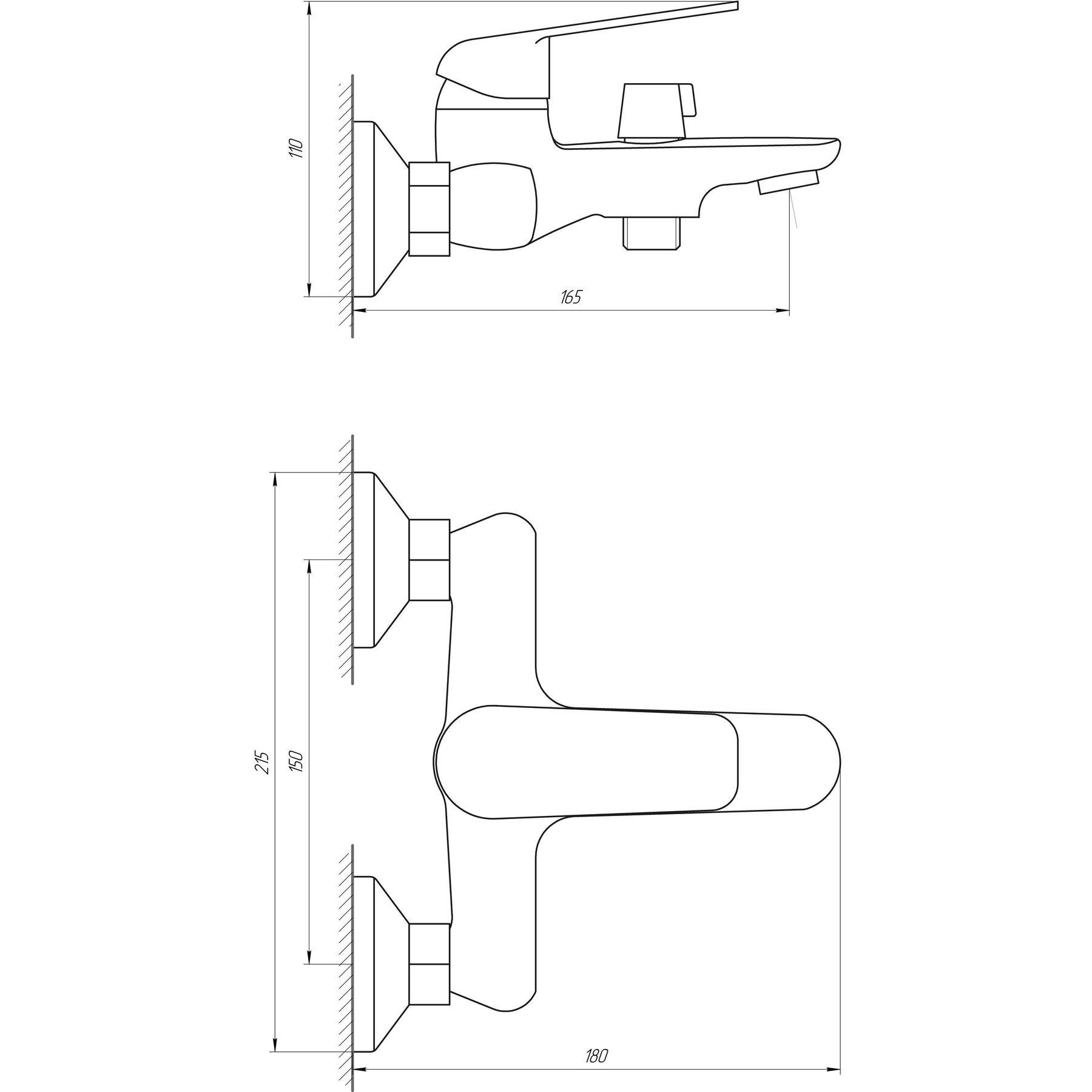 Смеситель для ванны Globus Lux Koln GLK-0102N (000014953) - фото 6