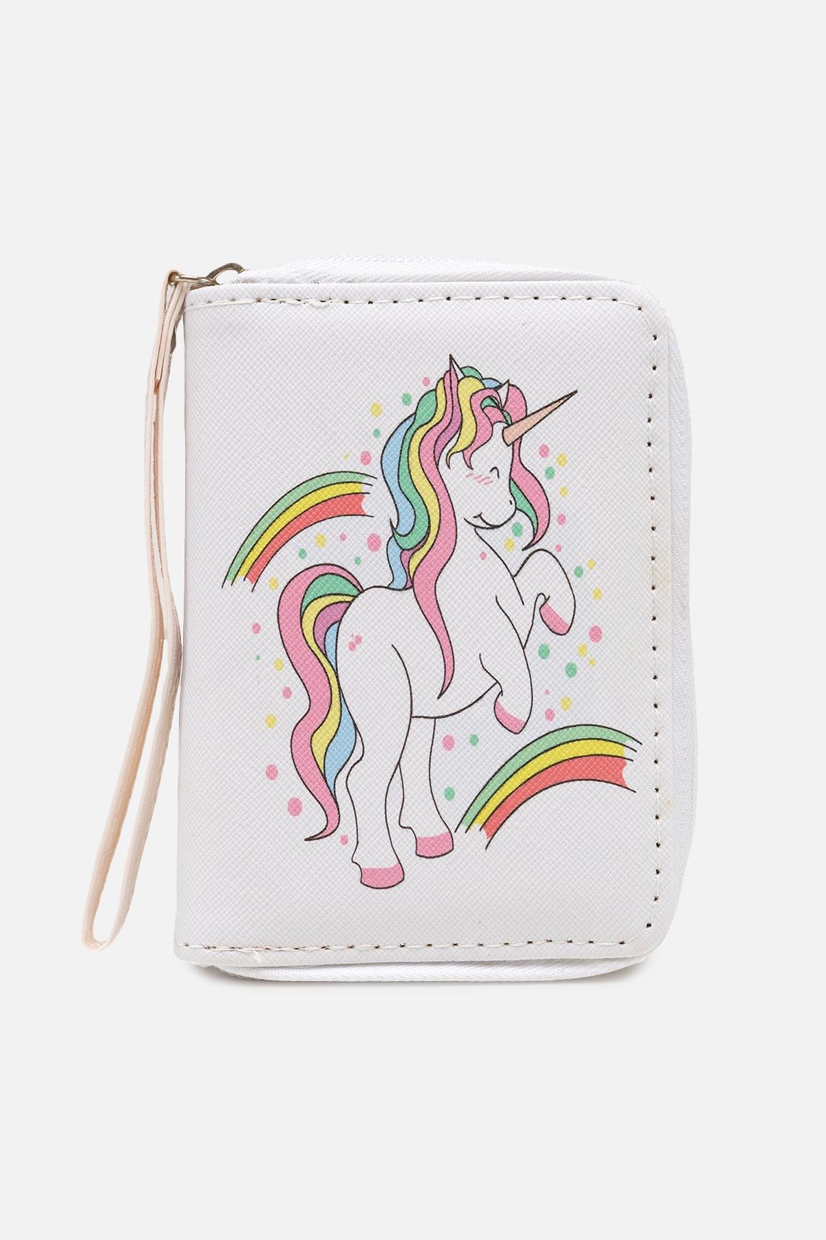 Кошелек для девочки ЦБ-00270777 Единорог на радуге Белый (SKT001047199)