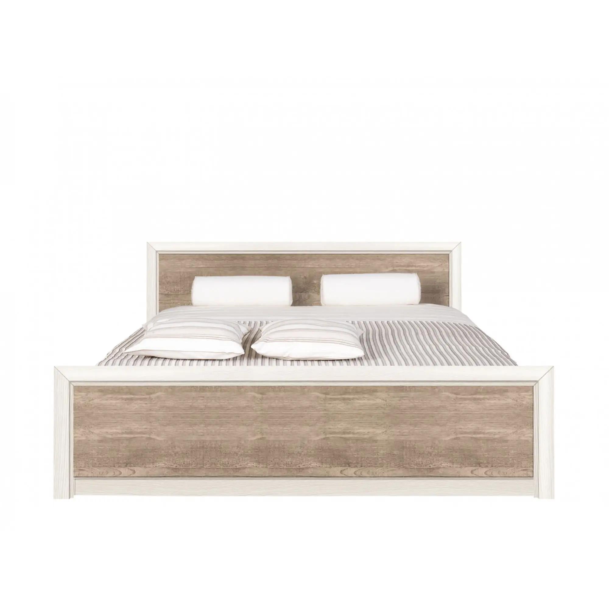 Кровать двуспальная ВМК Коэн 2 LOZ/180 без основания под матрас 180x200 см Сосна аризонская/Дуб корабельный (GRB-1550)