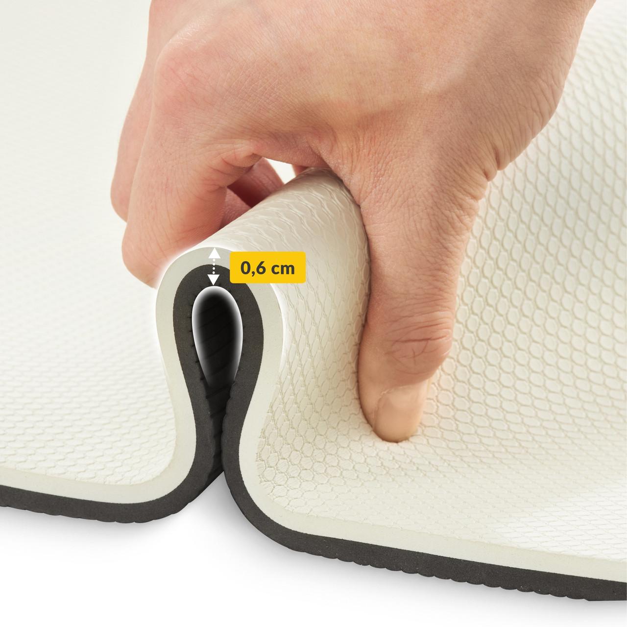 Коврик спортивный 4fizjo TPE для йоги и фитнеса 180x60x0,6 см Grey/Black (P-5907739317100) - фото 5