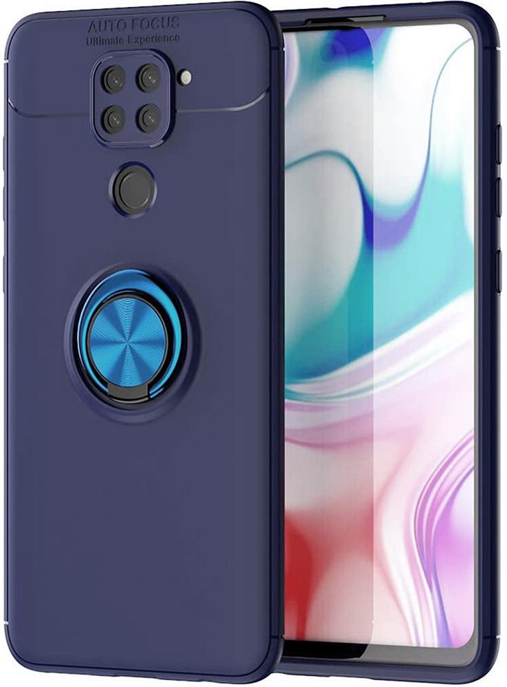Чехол с кольцом Auto Focus для Xiaomi Redmi Note 9 Blue (12936-28)