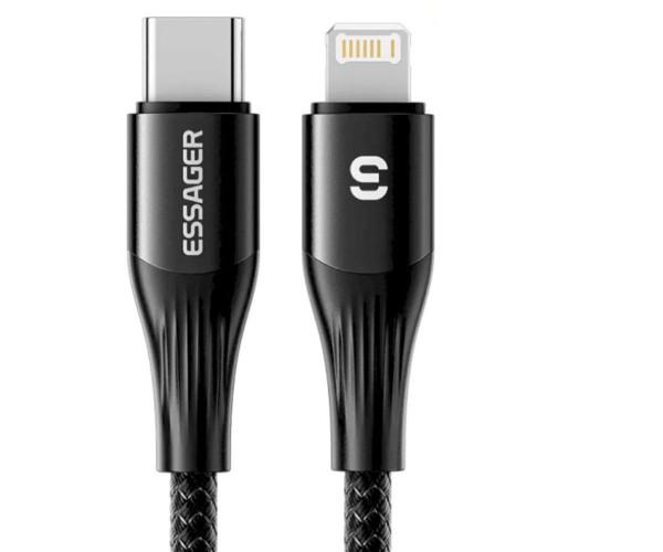 Кабель Data ESSAGER SY01-P Type-C-Lightning 29W 1 м Black (06EXCTL-SY01-P)