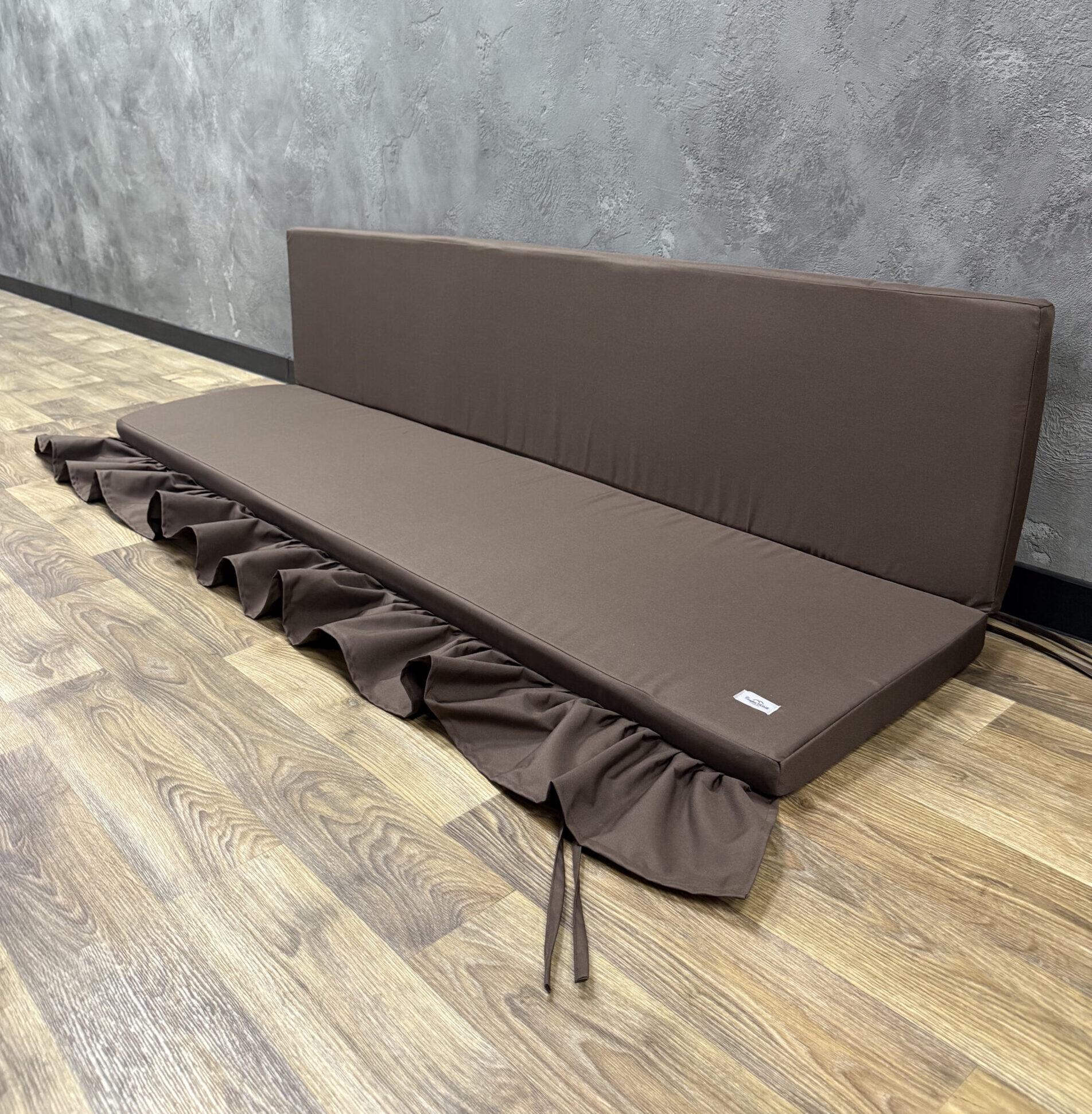 Матрас с рюшей Comfort Home Oxford на поддоны/качели/каркасы/садовую мебель 140х60х40х5 см