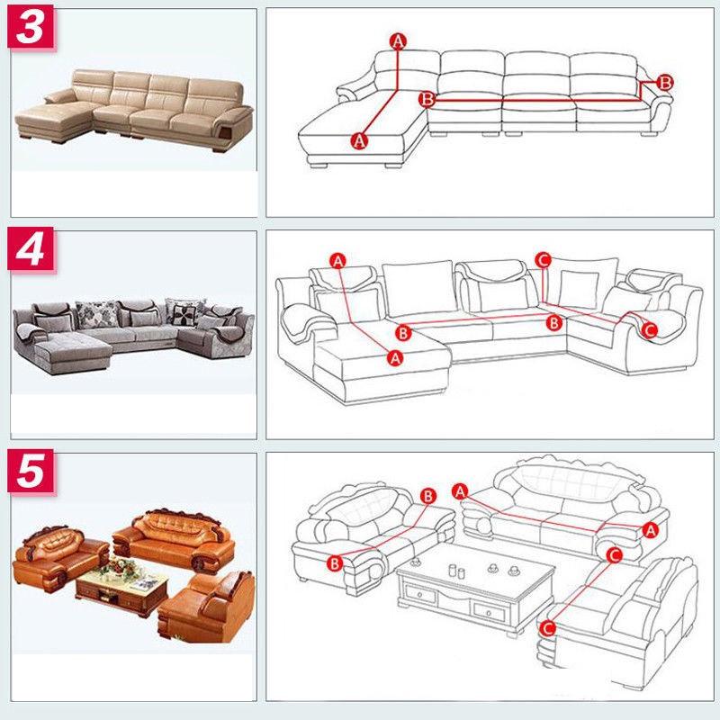 Набір чохлів HomyTex на кутовий диван 3,2 жаккард Чорний (HT-484854-1) - фото 7