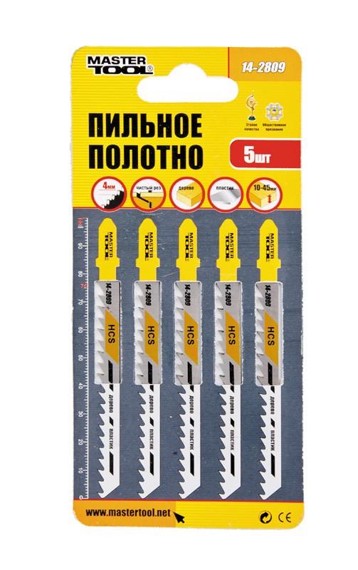 Полотно пильное для лобзика MasterTool T101D по дереву чистый прямой рез 6TPI 100 мм 5 шт. (14-2809) - фото 2