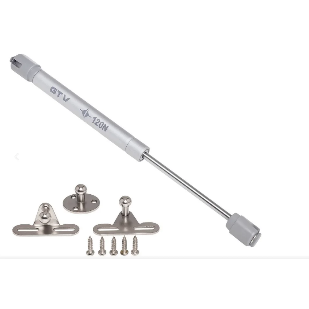 Амортизатор газовий меблевий GTV 120N верхній Сірий (PM0491) - фото 1 Амортизатор газовий меблевий GTV 120N верхній Сірий (PM0491) - фото 1