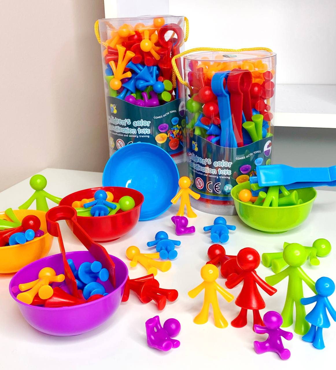 Розвиваюча гра Fun Game FD2188-25 Сортер Монтессорі сортуй по кольорах з пінцетами та тарілочками Happy Family (2360032347) - фото 8 Розвиваюча гра Fun Game FD2188-25 Сортер Монтессорі сортуй по кольорах з пінцетами та тарілочками Happy Family (2360032347) - фото 8