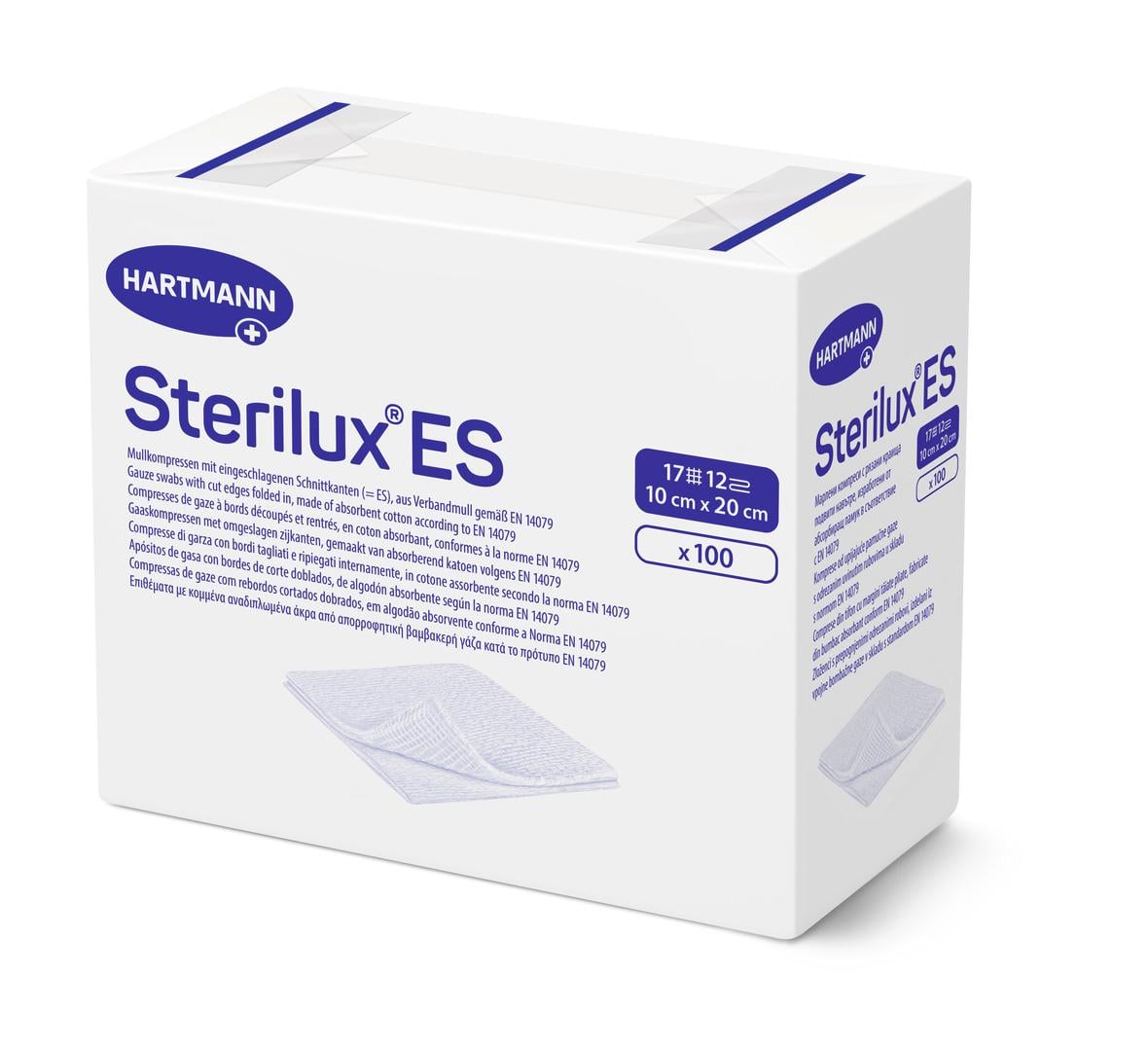 Марлевые салфетки Sterilux® ES нестерильные 12-слойные 100 шт./уп. 10х20 см