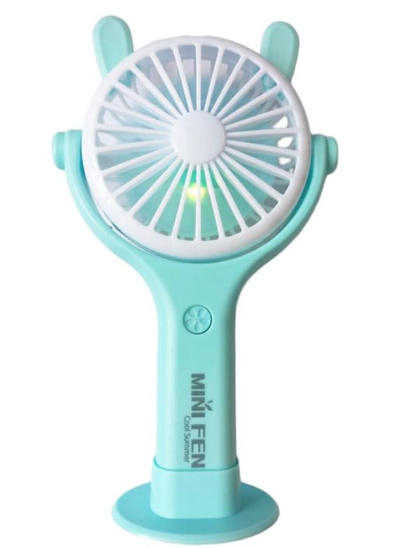 Вентилятор портативний Mini Fan 092 із акумулятором Блакитний - фото 1 Вентилятор портативний Mini Fan 092 із акумулятором Блакитний - фото 1