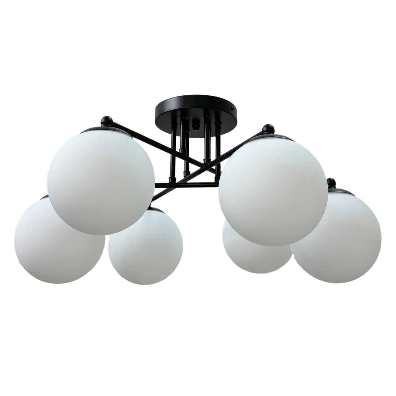 Люстра Numina MS-D9813/6 BK Чорно-сріблястий (2478546111)