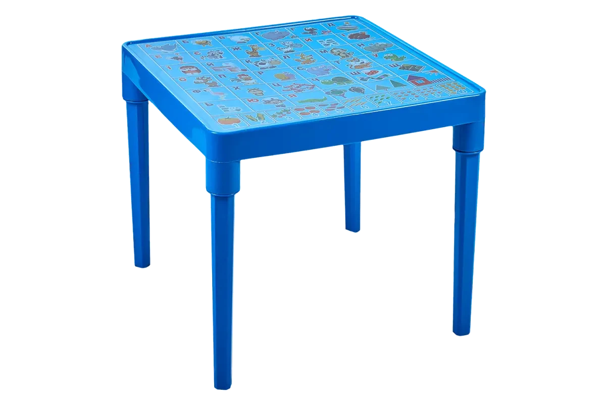 Стол детский "Азбука украинская" Голубой (3152)