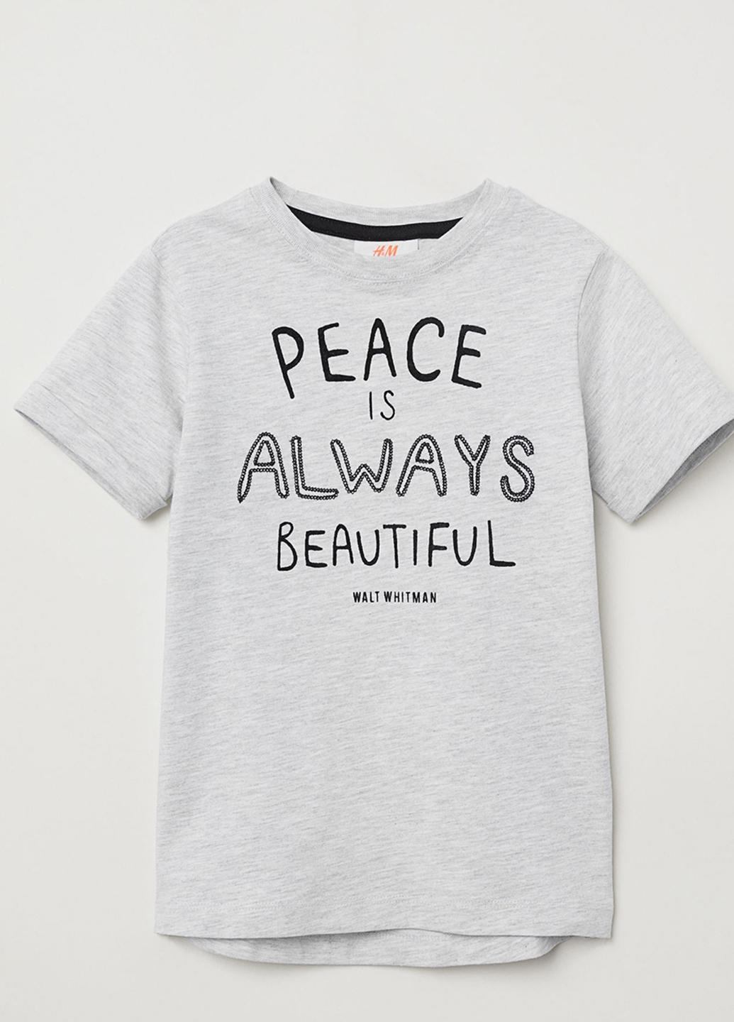 Футболка H&M 98-104 см Серый (6324957b36)