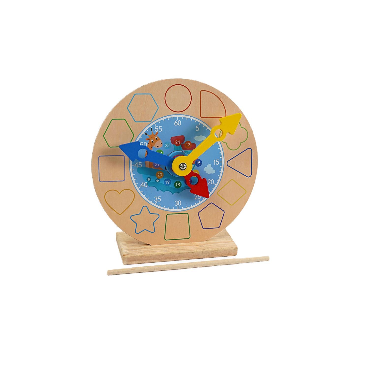 Игрушка для малышей C-68300/32 Часы деревянная (23451561)