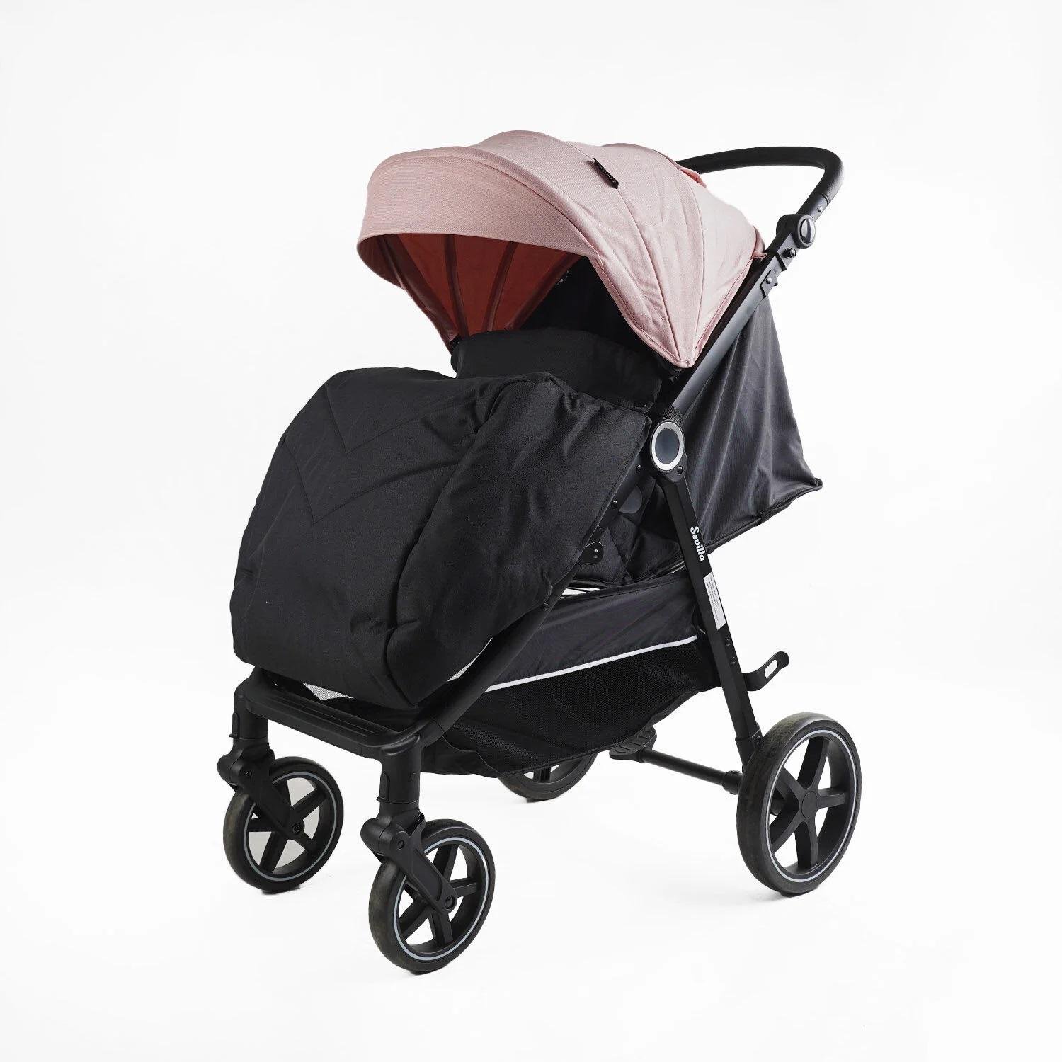 Дитячий візочок прогулянковий Sevillia JOY Black/Pink (170084) - фото 6